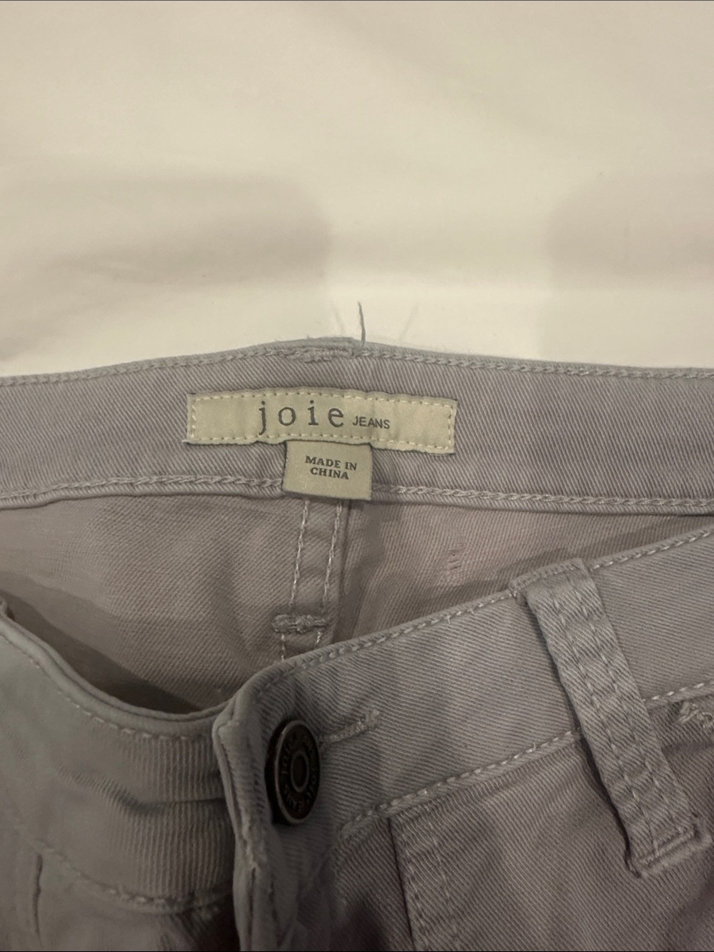 Joie Light Gray Cargo Pants with Front Flap Pockets - Picture 2 of 4